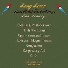 Load image into Gallery viewer, Lung-Lover Sinus Relief Herbal Drops