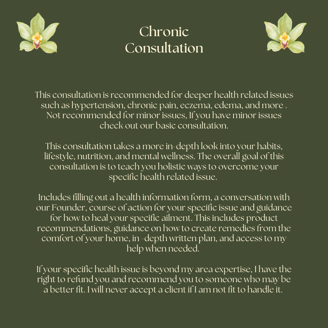 Chronic Consultation (Read Description) - COMING SOON
